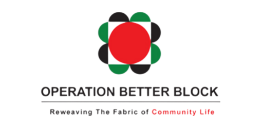 Operation Better Block logo. Reweaving the fabric of community life.
